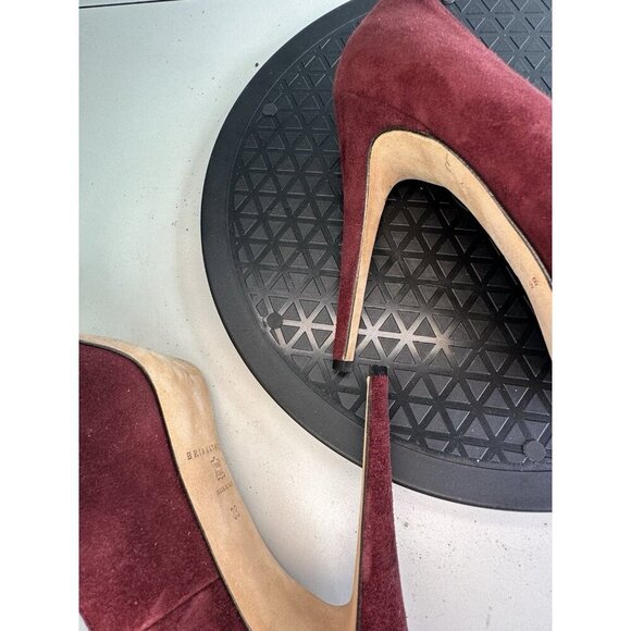 Brian Atwood POWER Burgundy Suede Platform Pumps Shoes Heels 38 / 7.5 US - Picture 10 of 10